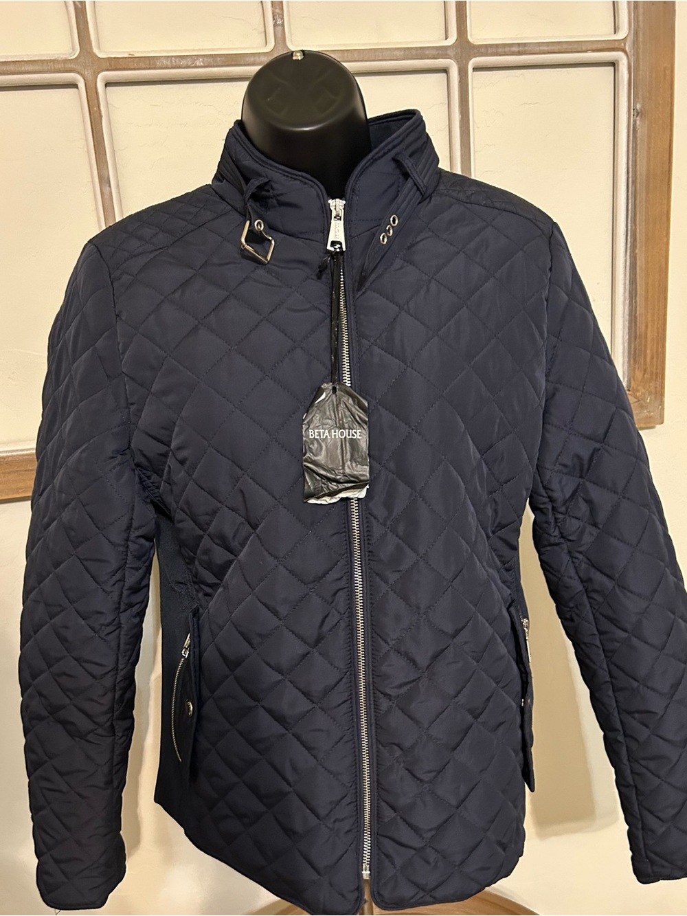 Beta House Quilted Navy Jacket